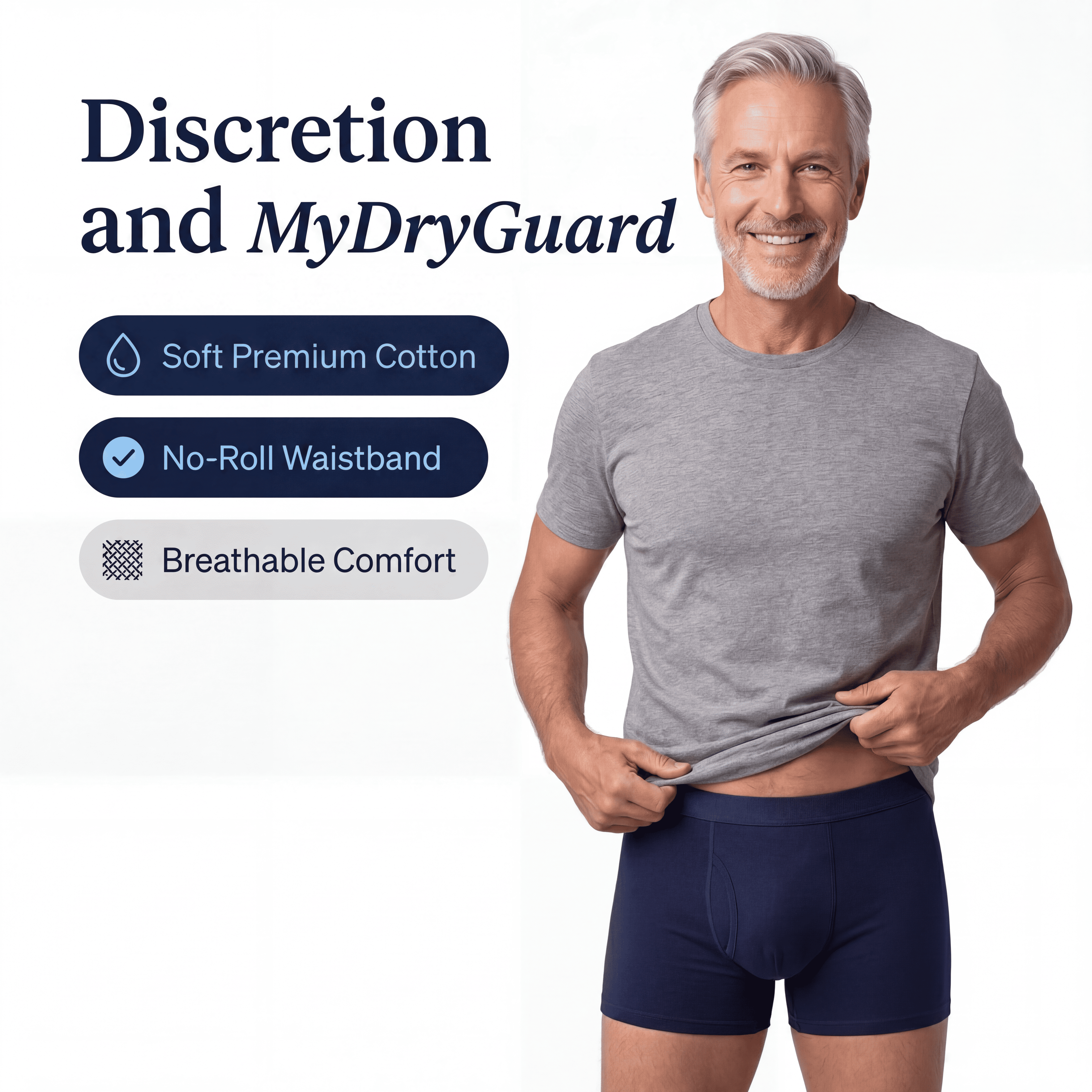 Guardian™ Incontinence Boxer Briefs for Men VIP