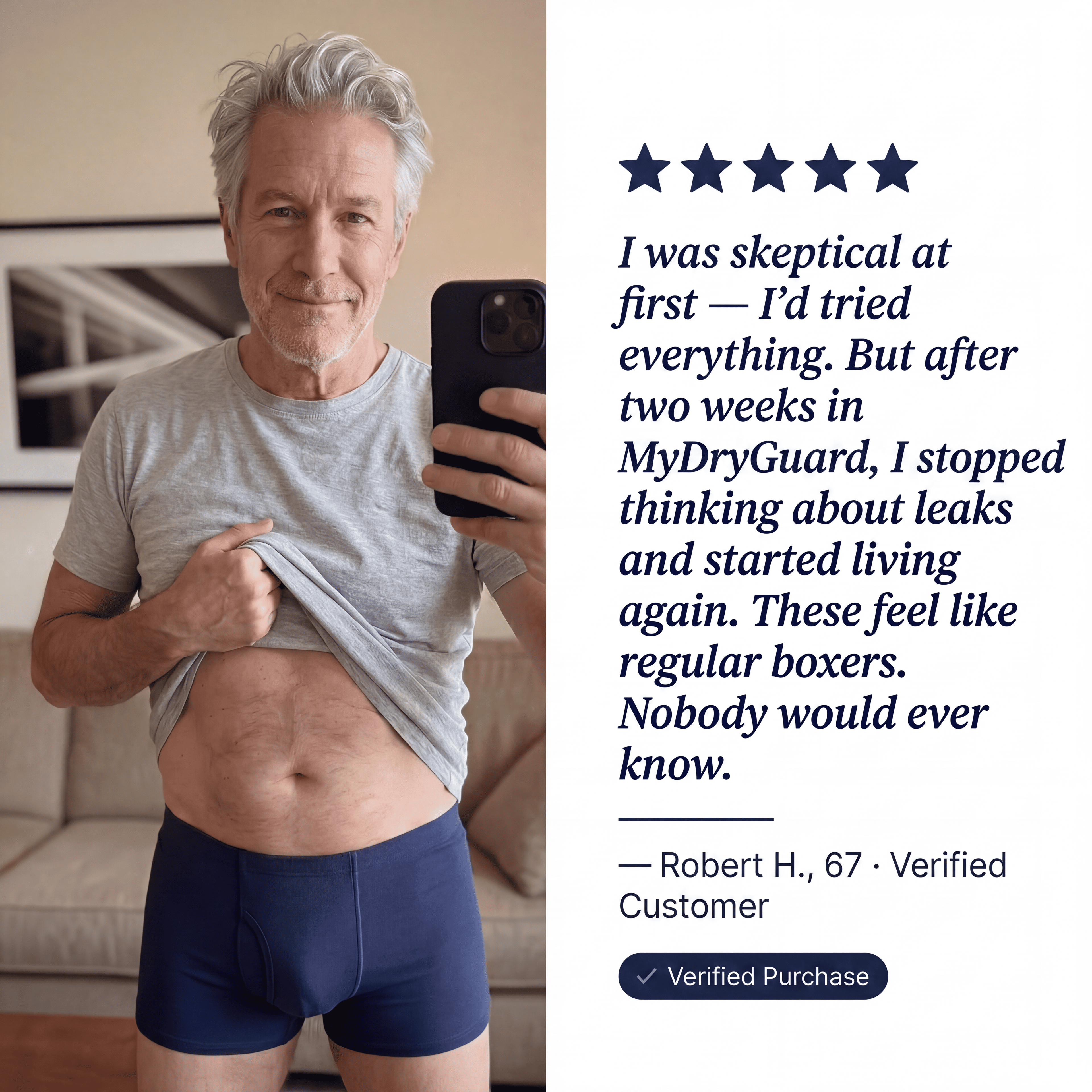 Guardian™ Incontinence Boxer Briefs for Men VIP